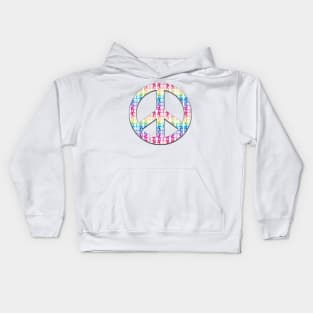 Rainbow Tie Dye Peace Kids Hoodie